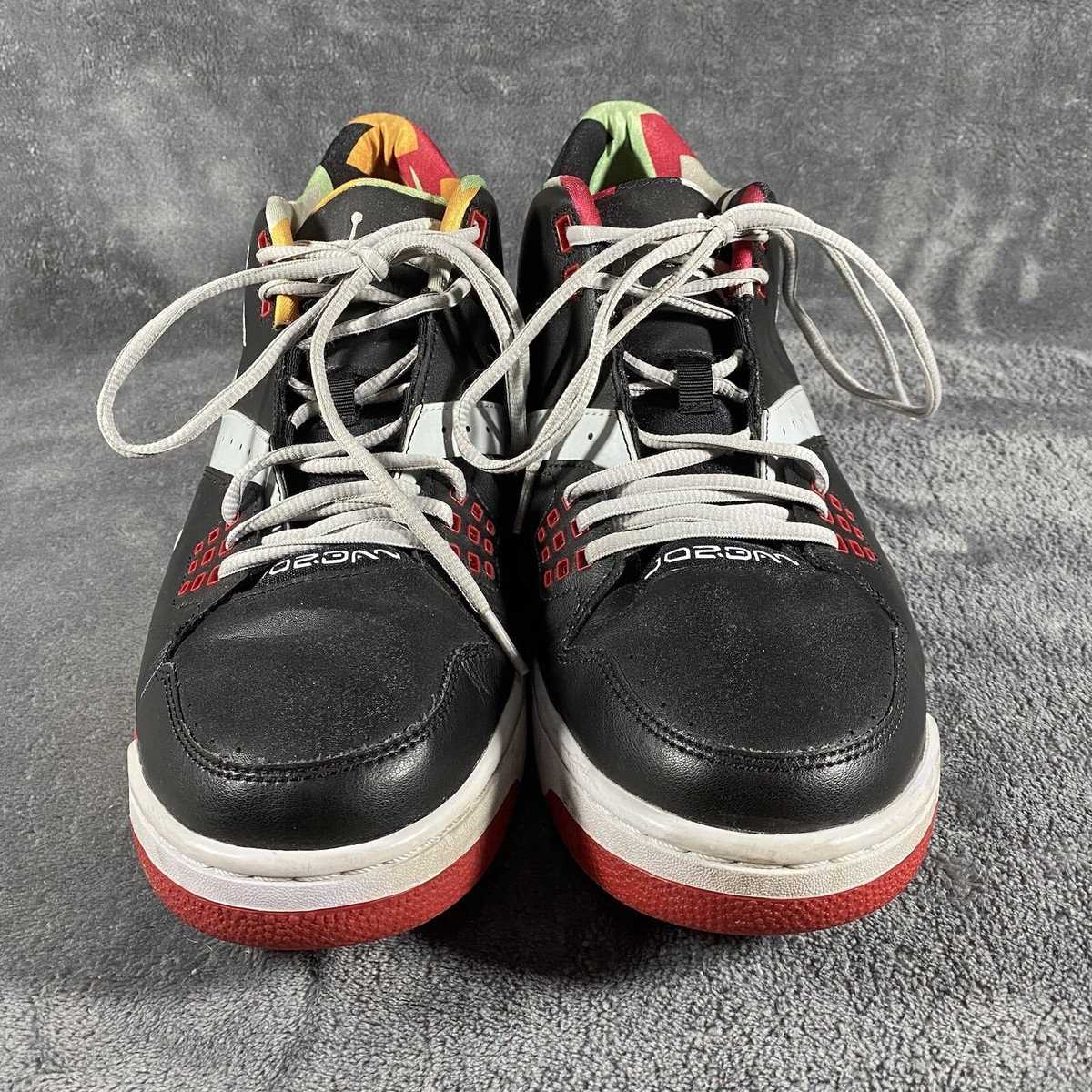 Air Jordan Flight 23 Shoes Mens 13 Black White Grey MST Red 