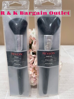 Revlon Makeup All Natural Powder Brush # 59015 & Blush Brush # 59022 ~ 2 Pc Set