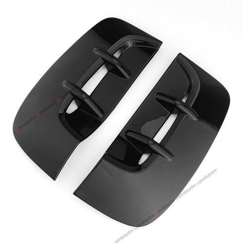 2x Gloss Black Front Side Fender Air Vent Cover Trim for Kia Stinger 2017-2023 - Picture 2 of 6