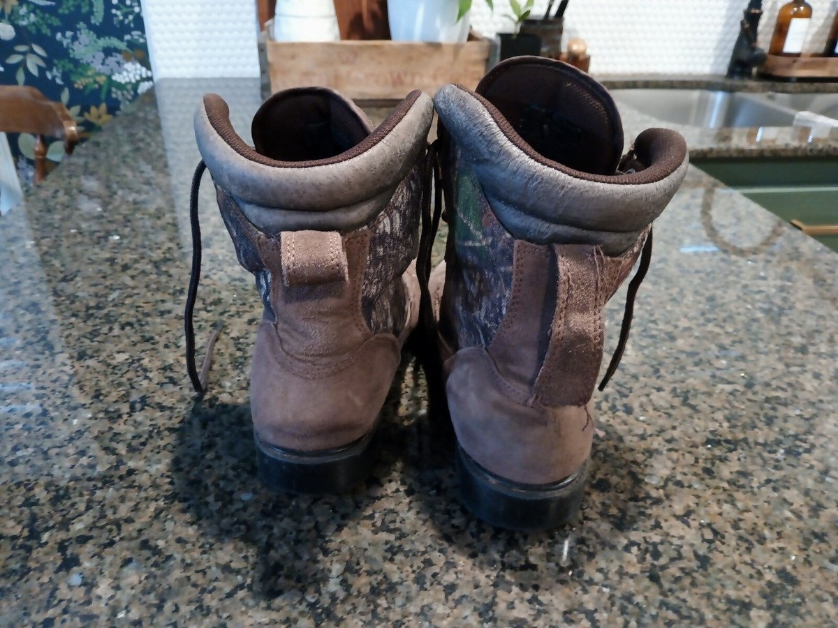 Red Head Thinsulate Camo Hunting Boots Youth Size M Ripped Loop