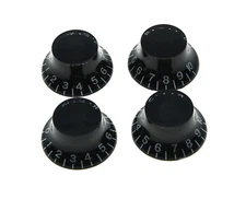 4x Black LP Guitar Speed Knobs Top Hat Bell Knobs Fits Epiphone Les Paul