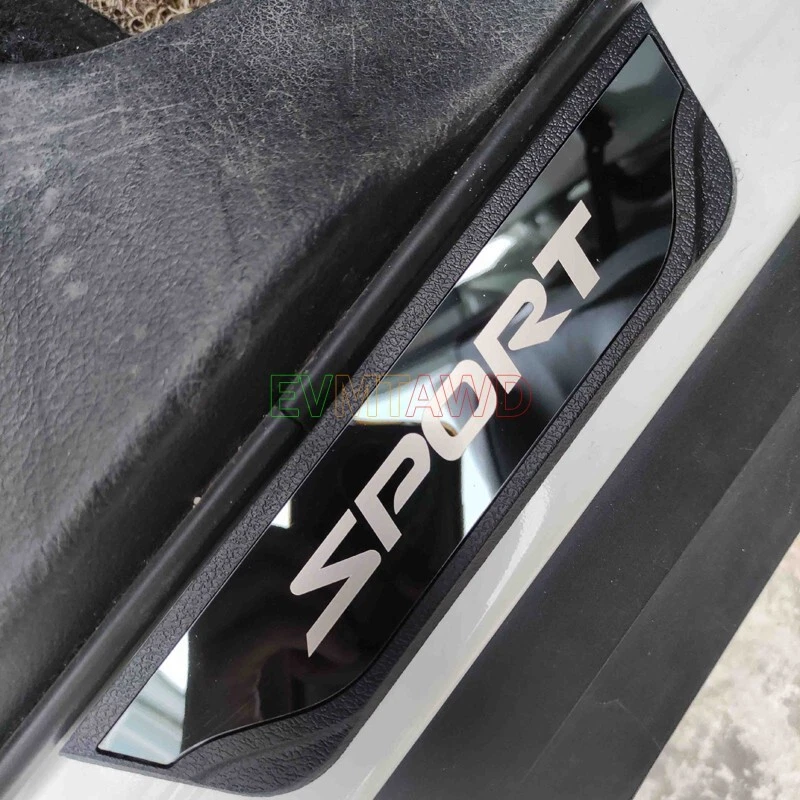 Protector de placa rasguño alféizar de puerta de coche cromado para Honda Accord Civic Pilot Passport Foto 2 de 4