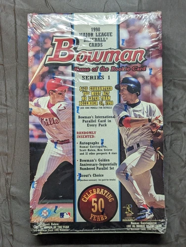 1998 Bowman Baseball Series 1 Factory Sealed Hobby Box 24 pack/10 ea Poss Autos