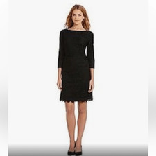 J. McLaughlin Women’s Nicola Tiered Black Lace Dress, Size 6, NWT