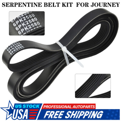 Serpentine Belt for 07-15 Dodge Journey Jeep Chrysler Hyundai 2.0L 2.4L 6PK2580