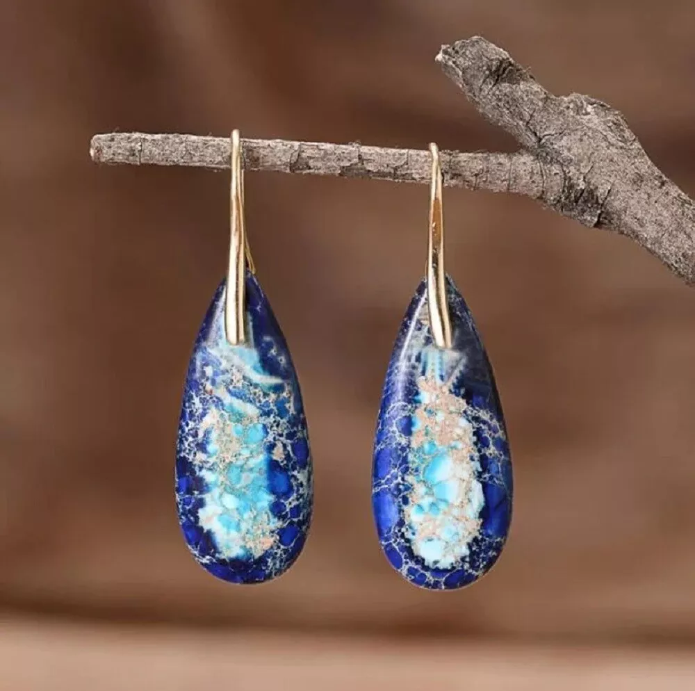 Blue hotsell teardrop earrings