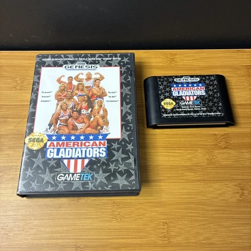 American Gladiators (Sega Genesis, 1992) Gametek Cover Art & Game Only Tested