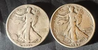 (2) Silver Walking Liberty Halves (36-D & 1943)--Brelow Melt Start
