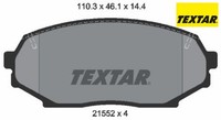 Textar 2155202 Bremsbelagsatz FüR Scheibenbremse Bremsbelagsatz