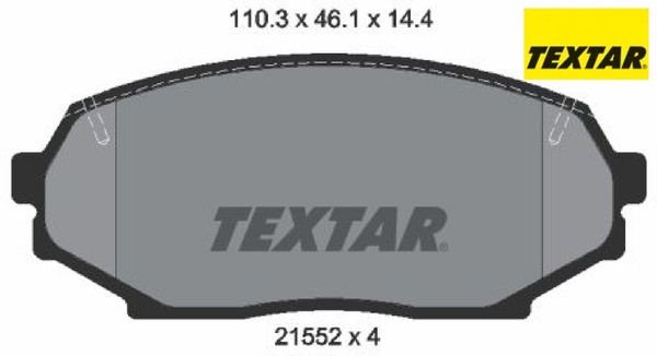 Textar 2155202 Bremsbelagsatz FüR Scheibenbremse Bremsbelagsatz-image