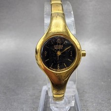 Citizen Watch Women 20mm Black Dial Gold Tone Round 5930-S99230 New Battery