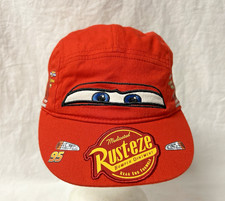 Disney Parks Pixar Cars Lightning McQueen Hat Cap Strap Back Red Rust-eze Youth
