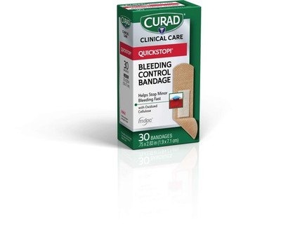 Curad Quickstop Flex-Fabric Bandages, Quickstop Bleeding Control Technology, ...