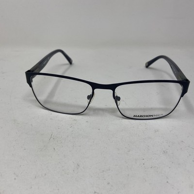 MARCHON NYC EYEWEAR M-REGIS 412 55-17-140 NAVY BLUE FLEX HINGE EYEGLASSES (476