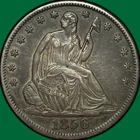 1856-O Seated Liberty Half Dollar Almost Uncirculated AU Coin #29221