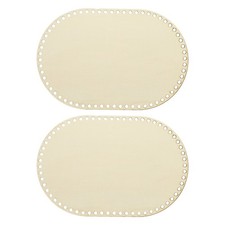 2Pcs 12" x 8" Crochet Basket Bottom Oval Blank Wooden Base