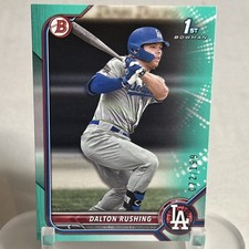2022 Bowman Draft 1st Base Aqua Border #BD-84 Dalton Rushing 161/199 Dodgers