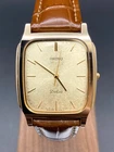 [Near Mint/New Strap] SEIKO Dolce 8N41-5070 Mens Vintage Watch Quartz Gold Japan