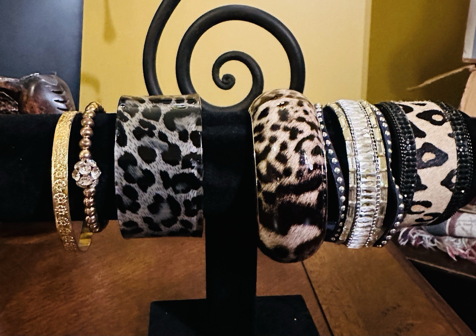 Six Bracelets Two Bangles One Stretch Two Fabric … - image 1