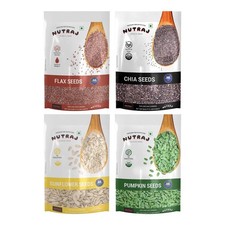 Nutraj Seeds Combo 400g | Pumpkin, Chia, Flax & Sunflower seeds 100g Each | 149.90 per kilo