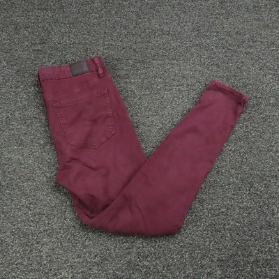 American Eagle Jeans Womens 8 Burgundy Hi-Rise Jegging Stretch Skinny Pants