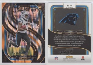 2024 Select Premier Level Black & Orange Shock Prizm Xavier Legette Rookie RC