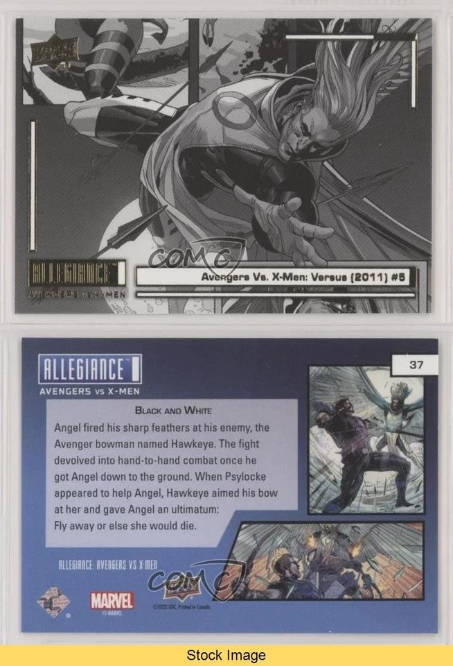 2023 Allegiance Avengers vs X-Men Chapters Black and White Angel #37 READ c6q - Image 3 of 3