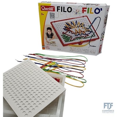 Quercetti Filò Kreatives Lernspielzeug, Spielzeug ab 3 Jahre, Montessori Spielze