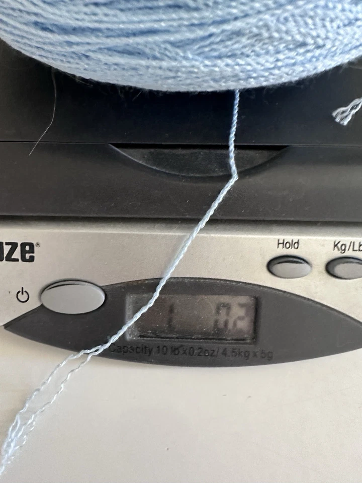 Machine Hand Knitting Weaving Newton’s Yarn Country Baby Blue Acrylic 1 Lb - Image 4 of 4