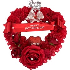 Artificial Funeral Flowers Memorial Grave Tribute Mother's Day Red