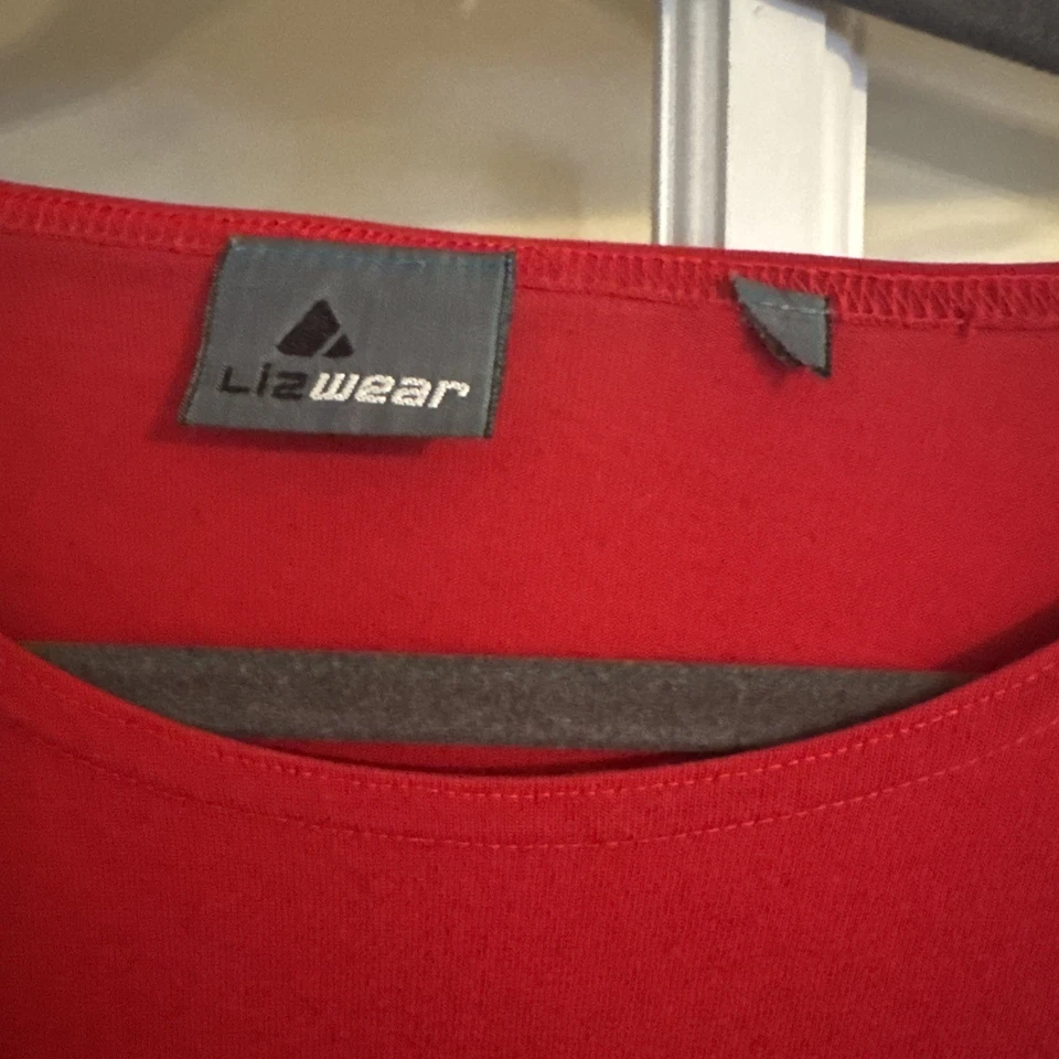 Camisa Top Lizwear Mujer Vintage Talla Roja Aviador Militar Barras Pull Over Foto 3 de 4