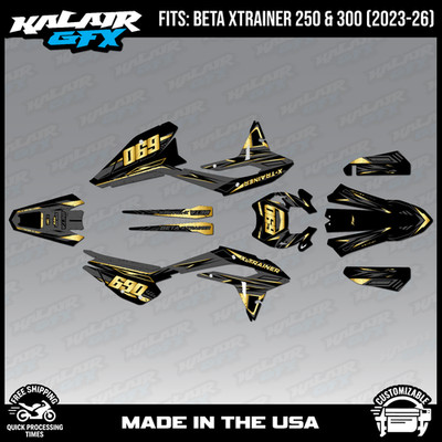 Graphics Kit for Beta Xtrainer 250 300 (2023-2026) Guard Series - Gold