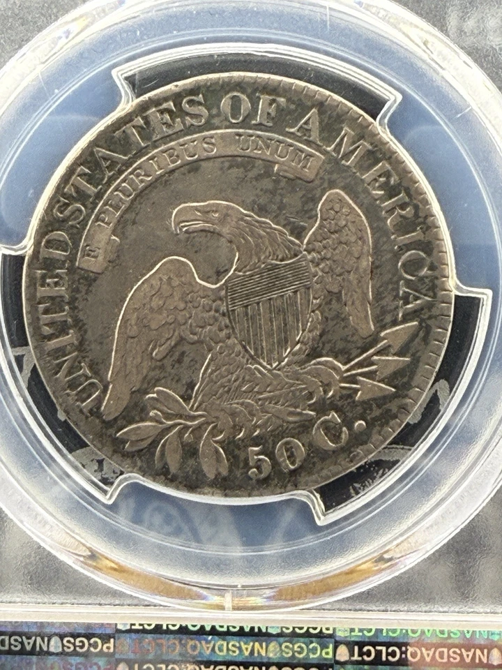 1827 P Capped Bust Half Dollars PCGS VF-25 Square Base Toning On Reverse - Image 3 of 4