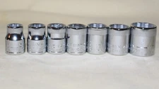 Craftsman 3/8" Drive Metric Shallow Set 7 Sockets 12 Pt. USA Unused