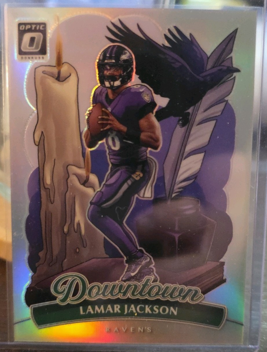 2025 Donruss Optic Lamar Jackson Downtown Regular Size Baltimore Ravens #1
