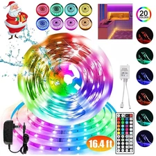 100FT Flexible 3528RGB LED SMD Strip Light Remote Fairy Lights Room TV Party Bar