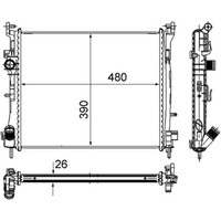 KüHler MotorküHlung Mahle CR 947 000S FüR Renault Thalia II Clio