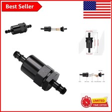 Durable 38 Aluminum Inline Fuel Filter - High Flow 30 Micron Performance