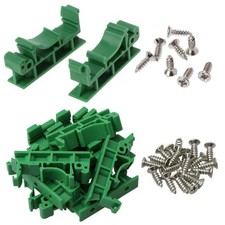 10 Sets C45 PCB DIN Rail Mounting Adapter 35mm 15mm Circuit Board Bracket Clip