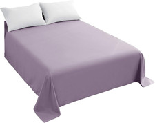 Top Sheet Only - Twin Size Extra Soft Brushed Microfiber Flat Sheet, Machine Was