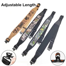 Camouflage 2 Point Rifle Gun Sling with Swivels & Neoprene Shoulder Padded Strap