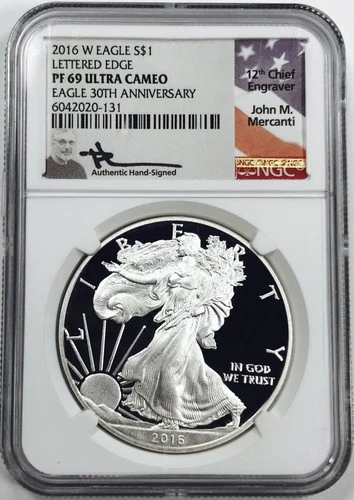 2016 W AMERICAN SILVER EAGLE NGC PF69 ULTRA CAMEO! INSANE MIRRORS! NR #G3211