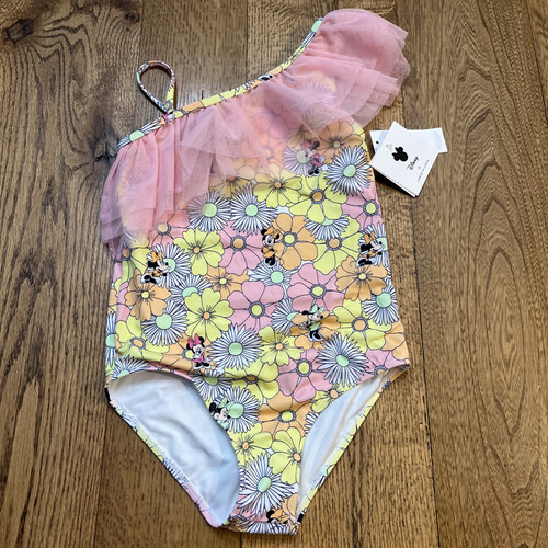Disney X Janie Jack Niñas Minnie Mouse Floral Tropical Traje de Baño, Talla 10 - NUEVO - Imagen 1 de 10