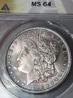 1896 $1 Morgan Dollar ANACS MS64 Toned #7554630