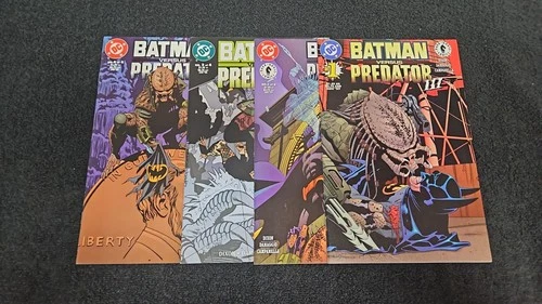 1997 DC COMICS BATMAN VS PREDATOR III COMPLETE SET #1-4 VF+/NM- VINTAGE HORROR