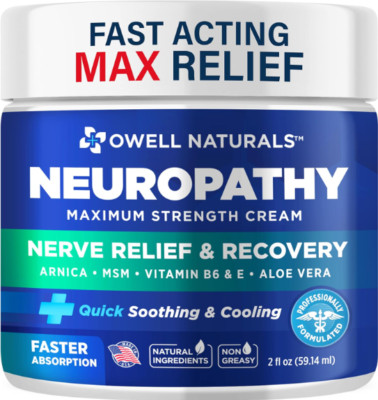 Neuropathy Nerve Relief Cream-Maximum Strength Relief Cream for Foot, Hands, leg