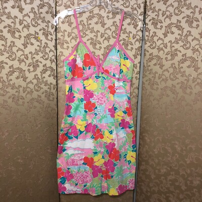 24 HOUR FLASH SALE! Lilly Pulitzer Vintage White Label Pink Floral Dress Size 0