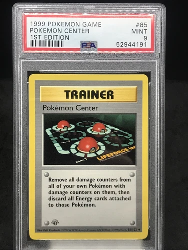 Pokemon PSA 9 1st Edition Shadowless Pokemon Center 85/102 Base Set