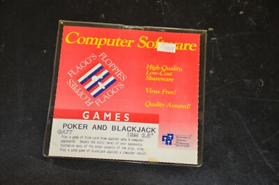 Computer Software Poker and BlackJack IBM 3.5 Media | eBay
