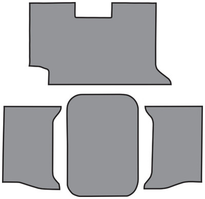 1962-1964 Chevrolet Impala Convertible Loop Carpet Logo Trunk Mat with Pad 4pc